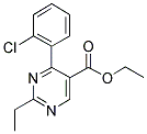 ETHYL-2-ETHYL-4-(2-CHLOROPHENYL)-5-PYRIMIDINE CARBOXYLATE 结构式