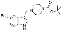 4-(5-BROMO-1H-INDOL-3-YLMETHYL)-PIPERAZINE-1-CARBOXYLIC ACID TERT-BUTYL ESTER 结构式