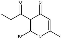 2-Hydroxy-6-methyl-3-propionyl-pyran-4-one 结构式