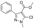 METHYL 5-CHLORO-1-METHYL-3-PHENYL-1H-PYRAZOLE-4-CARBOXYLATE 结构式