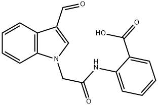 2-[2-(3-FORMYL-INDOL-1-YL)-ACETYLAMINO]-BENZOIC ACID 结构式