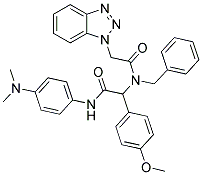 2-(2-(1H-BENZO[D][1,2,3]TRIAZOL-1-YL)-N-BENZYLACETAMIDO)-N-(4-(DIMETHYLAMINO)PHENYL)-2-(4-METHOXYPHENYL)ACETAMIDE 结构式