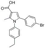 5-(4-BROMO-PHENYL)-1-(4-ETHYL-PHENYL)-2-METHYL-1H-PYRROLE-3-CARBOXYLIC ACID 结构式