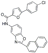 5-(4-CHLOROPHENYL)-N-(2-(NAPHTHALEN-2-YL)BENZO[D]OXAZOL-5-YL)FURAN-2-CARBOXAMIDE 结构式