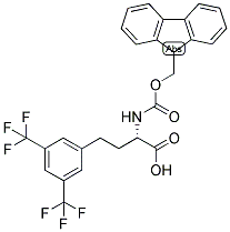 (S)-4-(3,5-BIS-TRIFLUOROMETHYL-PHENYL)-2-(9H-FLUOREN-9-YLMETHOXYCARBONYLAMINO)-BUTYRIC ACID 结构式