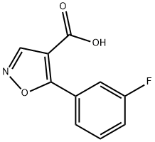 5-(3-FLUORO-PHENYL)-ISOXAZOLE-4-CARBOXYLIC ACID 结构式