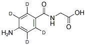 4-AMINOBENZOYL-D4-GLYCINE 结构式