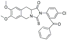 2-(4-CHLORO-2-BENZOYLPHENYL)-7,8-DIMETHOXY-3-THIOXO-2,3,10,10A-TETRAHYDROIMIDAZO[1,5-B]ISOQUINOLIN-1(5H)-ONE 结构式