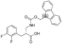 (R)-3-(2,3-DIFLUORO-PHENYL)-2-[(9H-FLUOREN-9-YLMETHOXYCARBONYLAMINO)-METHYL]-PROPIONIC ACID 结构式