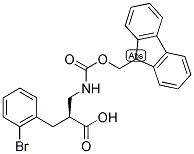 (S)-3-(2-BROMO-PHENYL)-2-[(9H-FLUOREN-9-YLMETHOXYCARBONYLAMINO)-METHYL]-PROPIONIC ACID 结构式