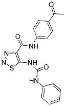 N-(4-ACETYLPHENYL)-5-[(ANILINOCARBONYL)AMINO]-1,2,3-THIADIAZOLE-4-CARBOXAMIDE 结构式