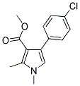 4-(4-CHLORO-PHENYL)-1,2-DIMETHYL-1H-PYRROLE-3-CARBOXYLIC ACID METHYL ESTER 结构式