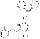 (S)-2-(9H-FLUOREN-9-YLMETHOXYCARBONYLAMINO)-4-(2-FLUORO-PHENYL)-BUTYRIC ACID 结构式