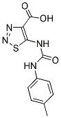 5-({[(4-METHYLPHENYL)AMINO]CARBONYL}AMINO)-1,2,3-THIADIAZOLE-4-CARBOXYLIC ACID 结构式