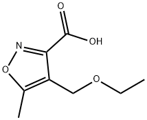 4-(乙氧基甲基)-5-甲基异噁唑-3-羧酸 结构式