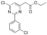 [6-CHLORO-2-(3-CHLORO-PHENYL)-PYRIMIDIN-4-YL]-ACETIC ACID ETHYL ESTER 结构式