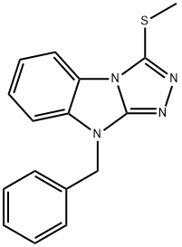 9-BENZYL-3-METHYLSULFANYL-9H-BENZO[4,5]IMIDAZO[2,1-C][1,2,4]TRIAZOLE 结构式