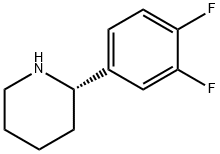 (S)-2-(3,4-二氟代苯基)哌啶 结构式