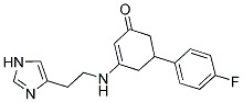 5-(4-FLUOROPHENYL)-3-{[2-(1H-IMIDAZOL-4-YL)ETHYL]AMINO}CYCLOHEX-2-EN-1-ONE 结构式