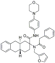 (4aR,9aS)-2-(N-(Furan-2-ylmethyl)-2-phenylacetamido)-N-(4-morpholinophenyl)-1,2,3,4,4a,9,9a,10-octahydroanthracene-2-carboxamide 结构式