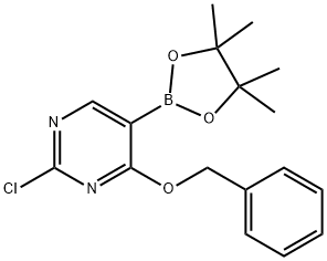 4-苄氧基-2-氯嘧啶-5-硼酸频哪酯 结构式