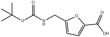 5-{[(叔丁氧羰基)氨基]甲基}-糠酸 结构式
