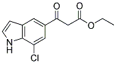 3-(7-CHLORO-1H-INDOLE-5-YL)-3-OXO-PROPIONIC ACID ETHYL ESTER 结构式