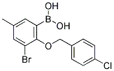 3-BROMO-2-(4'-CHLOROBENZYLOXY)-5-METHYLPHENYLBORONIC ACID 结构式