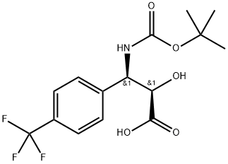 N-BOC-(2R,3R)-3-AMINO-2-HYDROXY-3-(4-TRIFLUOROMETHYL-PHENYL)-PROPIONIC ACID 结构式