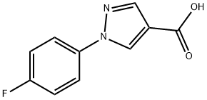 1-(4-氟苯基)吡唑-4-甲酸 结构式