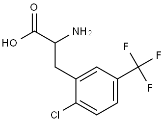 2-氨基-3-(2-氯-5-(三氟甲基)苯基)丙酸 结构式