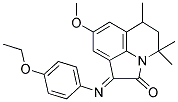 (E)-1-(4-Ethoxyphenylimino)-8-methoxy-4,4,6-trimethyl-5,6-dihydro-1H-pyrrolo[3,2,1-ij]quinolin-2(4H)-one 结构式