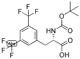 (S)-3-(3,5-BIS-TRIFLUOROMETHYL-PHENYL)-2-TERT-BUTOXYCARBONYLAMINO-PROPIONIC ACID 结构式