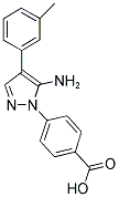 4-(5-AMINO-4-M-TOLYL-PYRAZOL-1-YL)-BENZOIC ACID 结构式