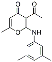 3-ACETYL-2-(3,5-DIMETHYL-PHENYLAMINO)-6-METHYL-PYRAN-4-ONE 结构式