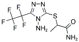 2-([4-AMINO-5-(1,1,2,2,2-PENTAFLUOROETHYL)-4H-1,2,4-TRIAZOL-3-YL]SULFANYL)PROPANAMIDE 结构式
