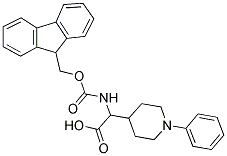 [(9H-FLUOREN-9-YLMETHOXYCARBONYLAMINO)]-(1-PHENYL-PIPERIDIN-4-YL)-ACETIC ACID 结构式