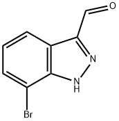 7-BROMO-1H-INDAZOLE-3-CARBALDEHYDE 结构式