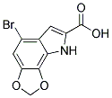 5-溴-8H-[2,3]二氧[4,5-G]吲哚-7-甲酸 结构式