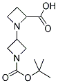 [1,3']BIAZETIDINYL-2,1'-DICARBOXYLIC ACID 1'-TERT-BUTYL ESTER 结构式