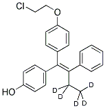 4-[1-[4-(2-氯乙氧基)苯基]-2-苯基-1-丁烯-1-基-3,3,4,4,4-D<SUB>5</SUB>]苯酚 结构式