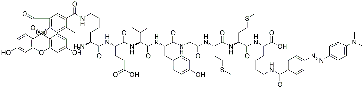 H-K(FAM)-EVY APPROX GMMK(DABCYL)-OH 结构式