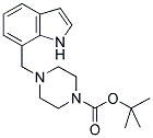 4-(1H-INDOL-7-YLMETHYL)-PIPERAZINE-1-CARBOXYLIC ACID TERT-BUTYL ESTER 结构式