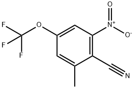 2-METHYL-6-NITRO-4-(TRIFLUOROMETHOXY)BENZONITRILE 结构式