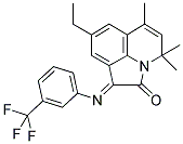 (1E)-8-ETHYL-4,4,6-TRIMETHYL-1-{[3-(TRIFLUOROMETHYL)PHENYL]IMINO}-4H-PYRROLO[3,2,1-IJ]QUINOLIN-2(1H)-ONE 结构式