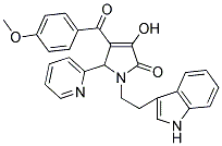 1-(2-(1H-Indol-3-yl)ethyl)-3-hydroxy-4-(4-methoxybenzoyl)-5-(pyridin-2-yl)-1H-pyrrol-2(5H)-one 结构式