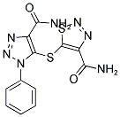 5-{[4-(AMINOCARBONYL)-1-PHENYL-1H-1,2,3-TRIAZOL-5-YL]THIO}-1,2,3-THIADIAZOLE-4-CARBOXAMIDE 结构式