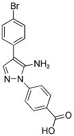 4-[5-AMINO-4-(4-BROMO-PHENYL)-PYRAZOL-1-YL]-BENZOIC ACID 结构式