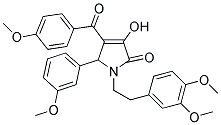 1-(3,4-DIMETHOXYPHENETHYL)-3-HYDROXY-4-(4-METHOXYBENZOYL)-5-(3-METHOXYPHENYL)-1H-PYRROL-2(5H)-ONE 结构式