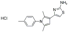 4-[2,5-DIMETHYL-1-(4-METHYLPHENYL)-1H-PYRROL-3-YL]-1,3-THIAZOL-2-AMINE HYDROCHLORIDE 结构式